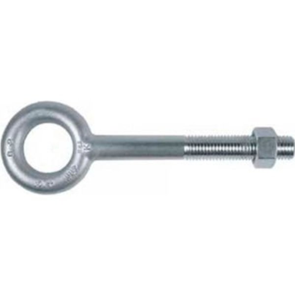 Ken Forging Eye Bolt With Shoulder, 1/4"-20, 4 in Shank, 1/2 in ID, Carbon Steel, Galvanized N2021-4*